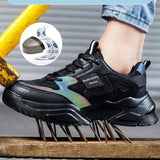 New Women's Safety Shoes Fashion Sneakers Women Work Shoes Anti-smash Anti-puncture Security Boots Protective Shoes Breathable